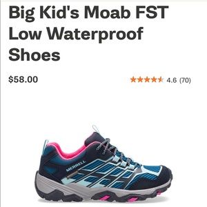 Merrell big kids Moab hiking boots